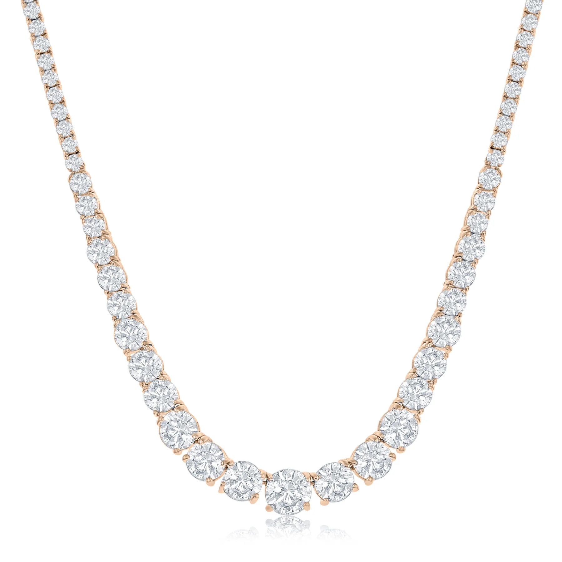 Whitney 18k White Gold Plated Necklace with Simulated Diamond Crystals