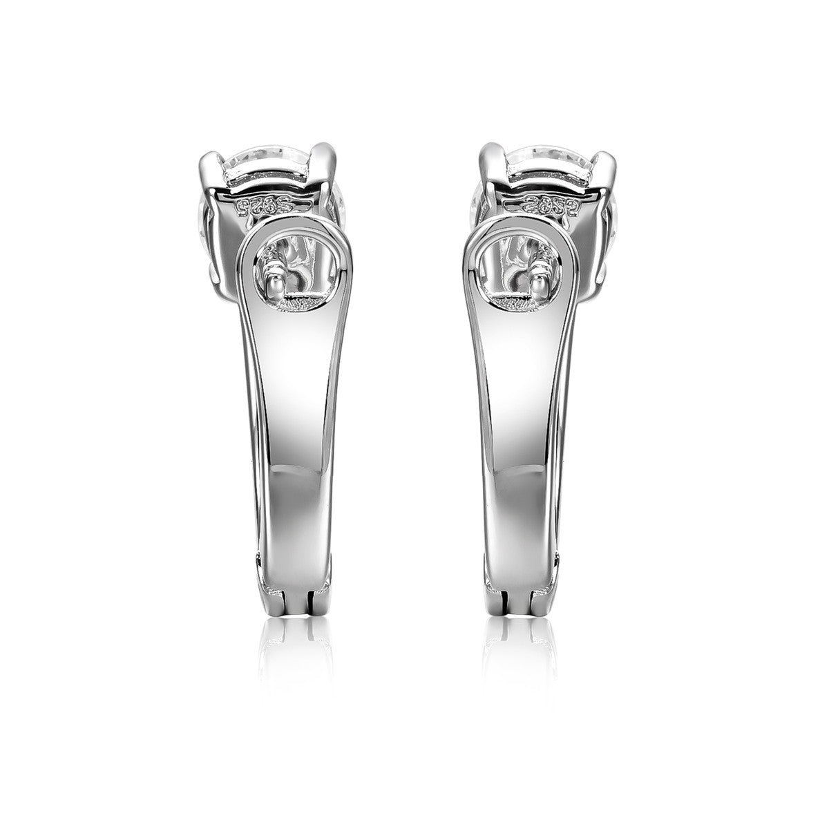 Moissanite by Cate & Chloe Genesis 18k Gold Plated 925 Sterling Silver Stud Earrings 1.12tcw