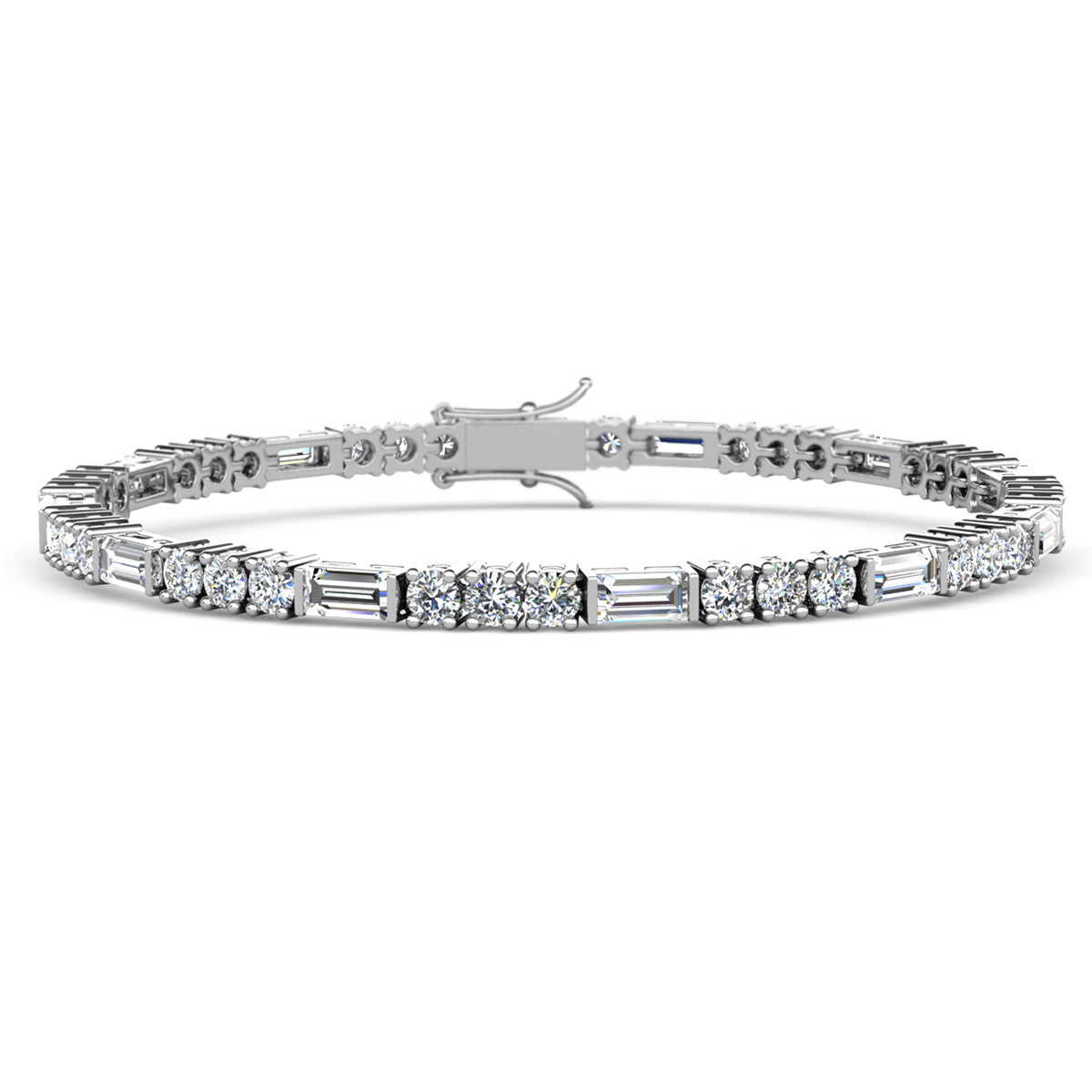 Adrianna 18k White Gold Plated Tennis Bracelet with Swarovski Crystals
