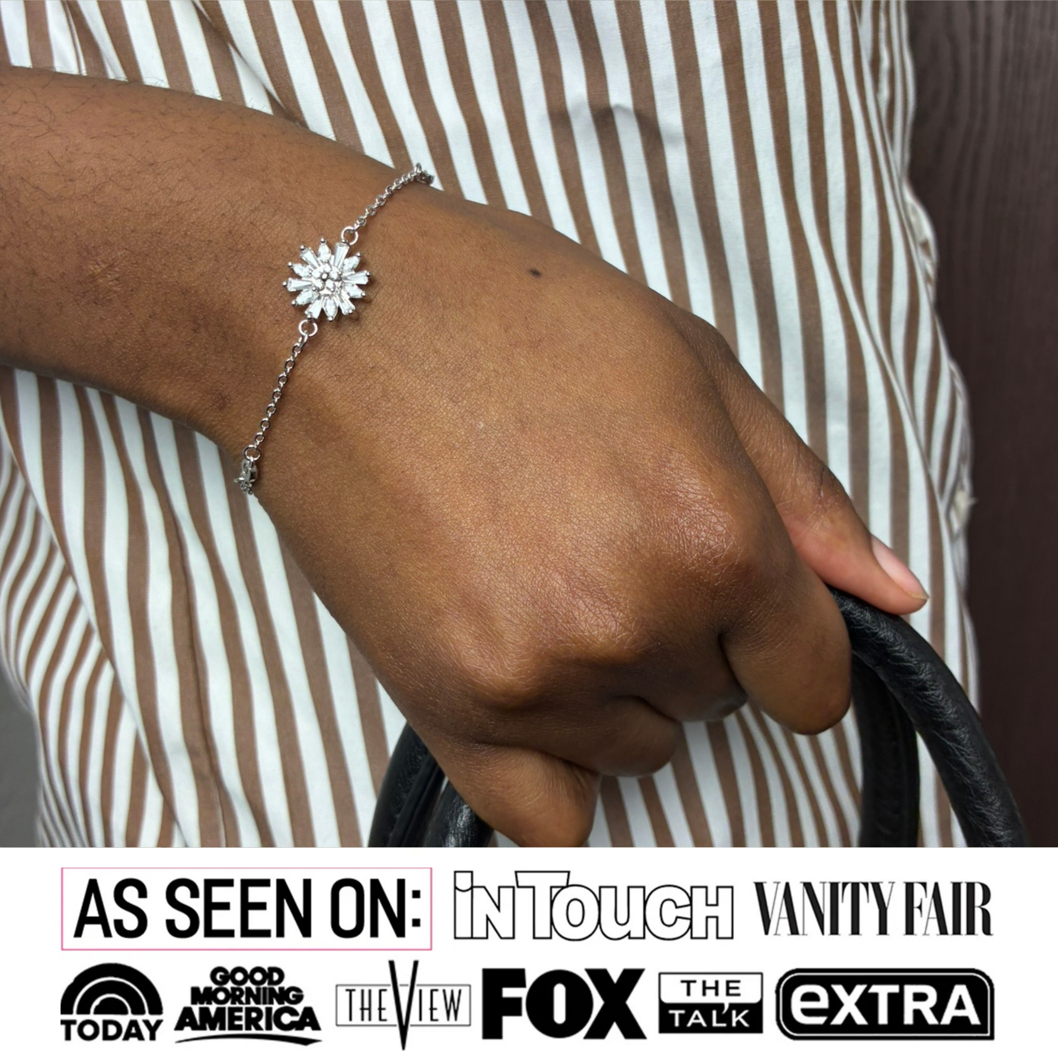 Astara 18k White Gold Plated Bracelet with Simulated Diamond Crystals