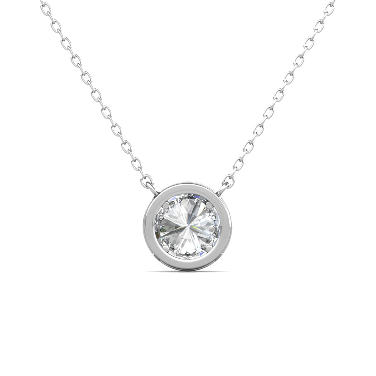 Moissanite by Cate & Chloe Sutton 18k Gold Plated 925 Sterling Silver Necklace 1.1tcw