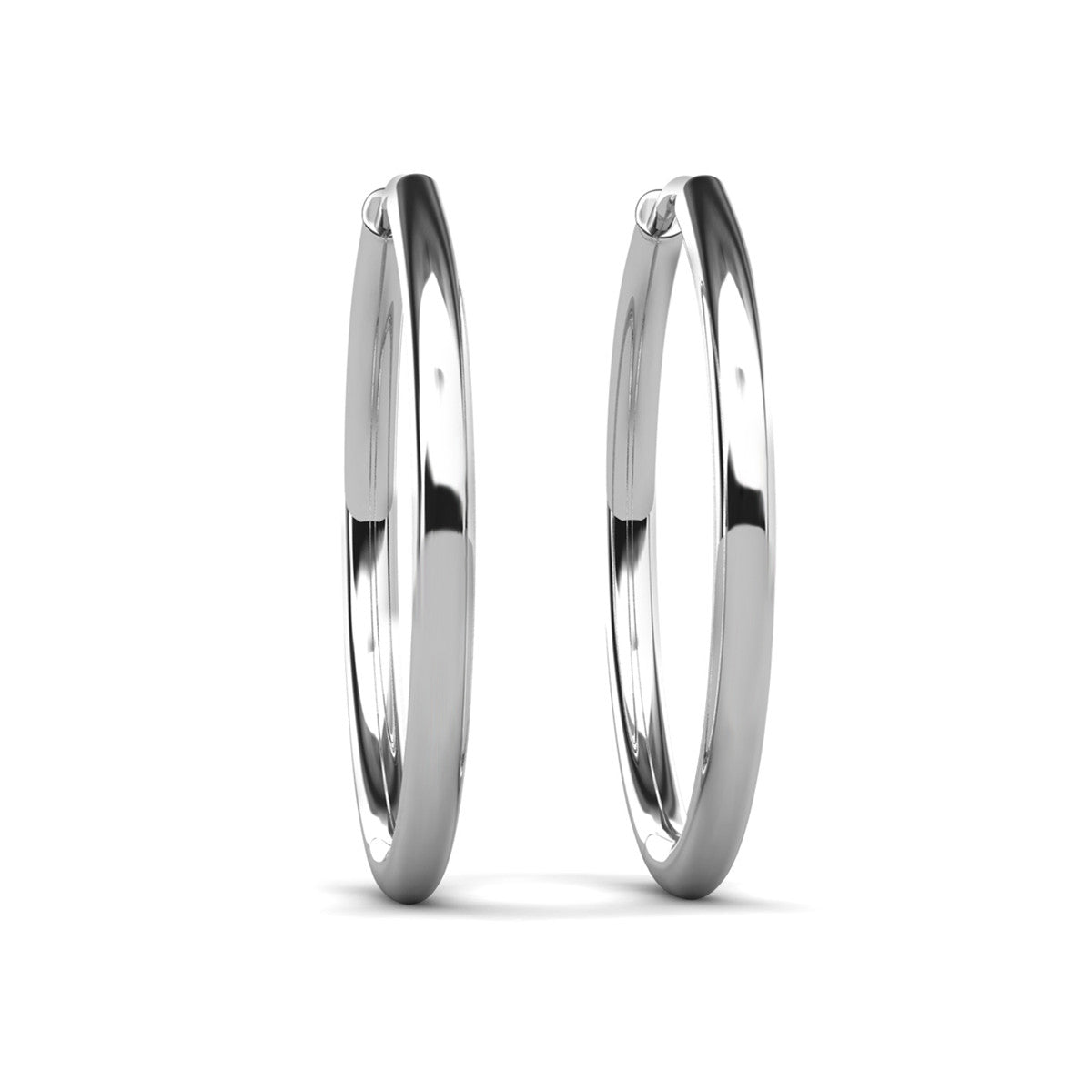Moissanite by Cate & Chloe Delaney 18k White Gold Plated 25mm 925 Sterling Silver Stud Earrings 0.23tcw