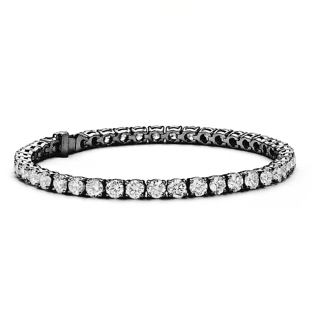 Olivia 18k White Gold Plated Tennis Bracelet with Simulated Diamond Crystals — Final Sale