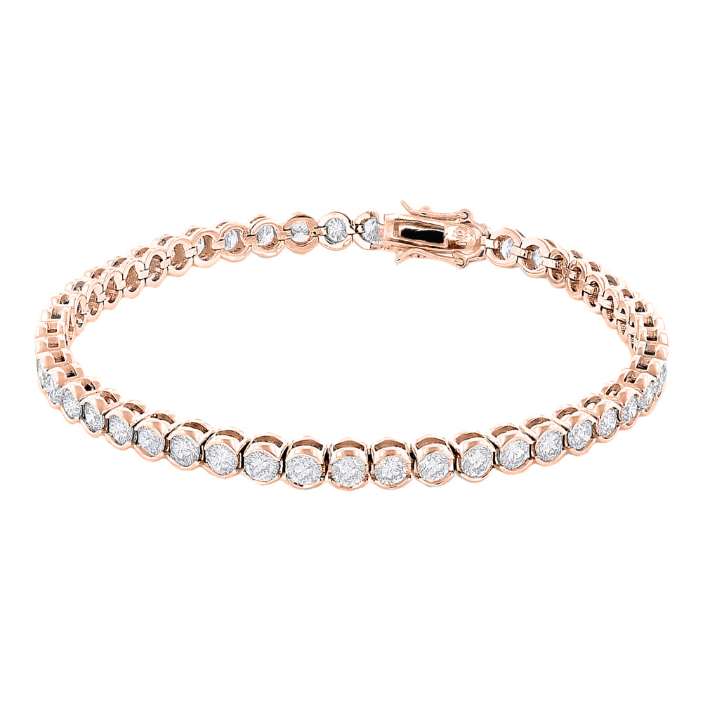 Joelle 18k White Gold Plated Tennis Bracelet with Simulated Diamond Crystals