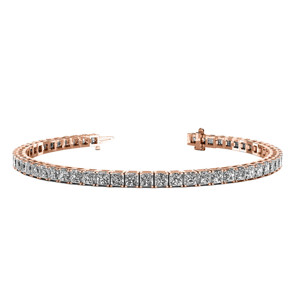 Leila 18k White Gold Plated  Tennis Bracelet with Simulated Diamond Crystals