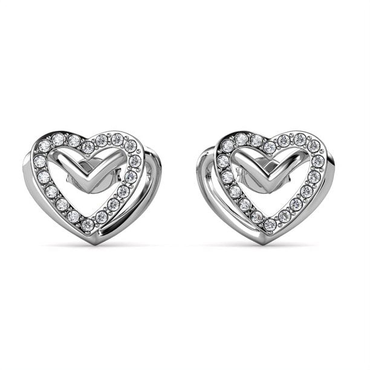 Coraline, Ainsley, Cathy 18k White Gold Plated Stud Earrings for Women (3 Pair Set)