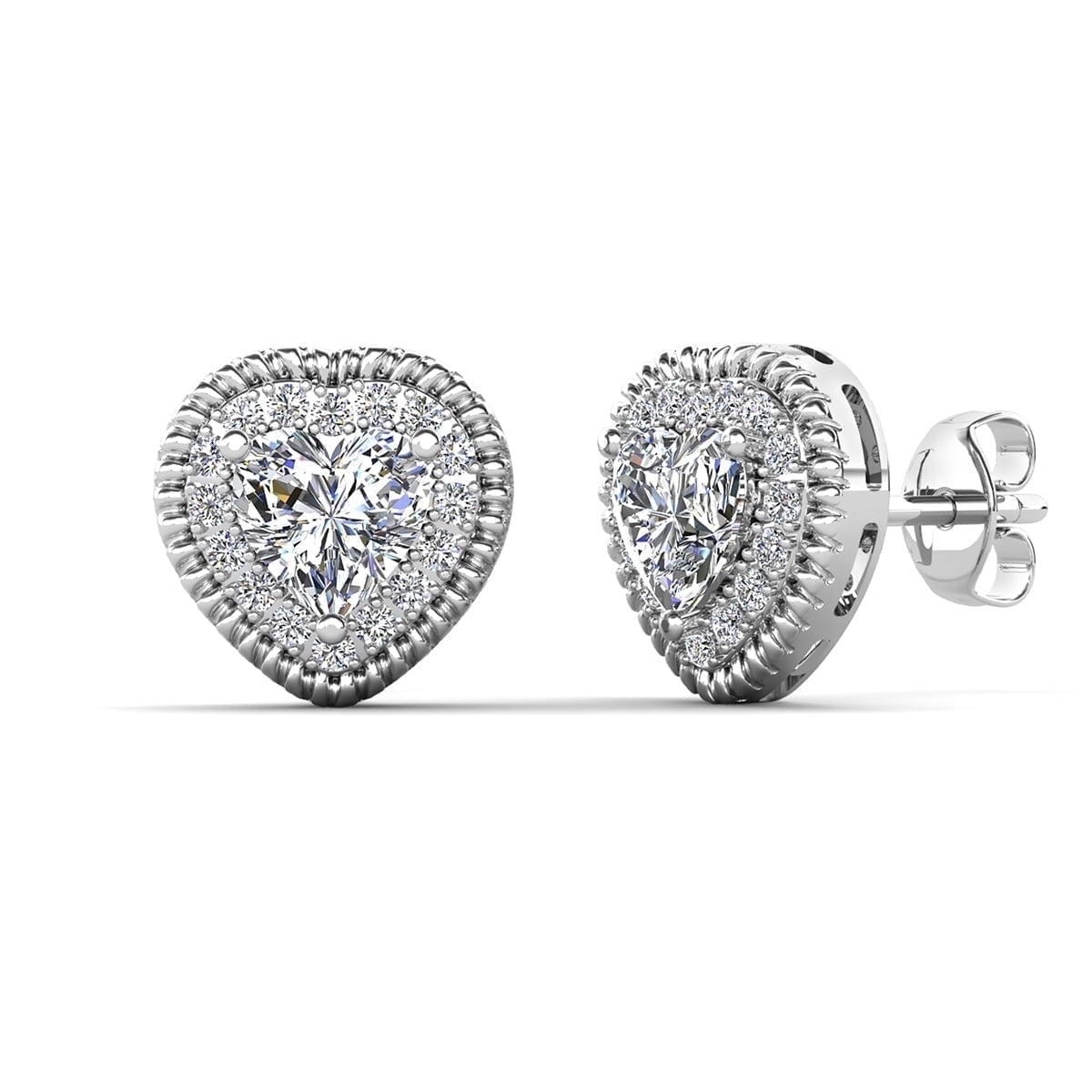 Coraline, Ainsley, Cathy 18k White Gold Plated Stud Earrings for Women (3 Pair Set)