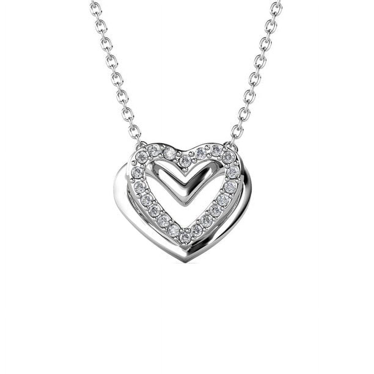 Cathy 18k White Gold Plated Necklace with Swarovski Crystals