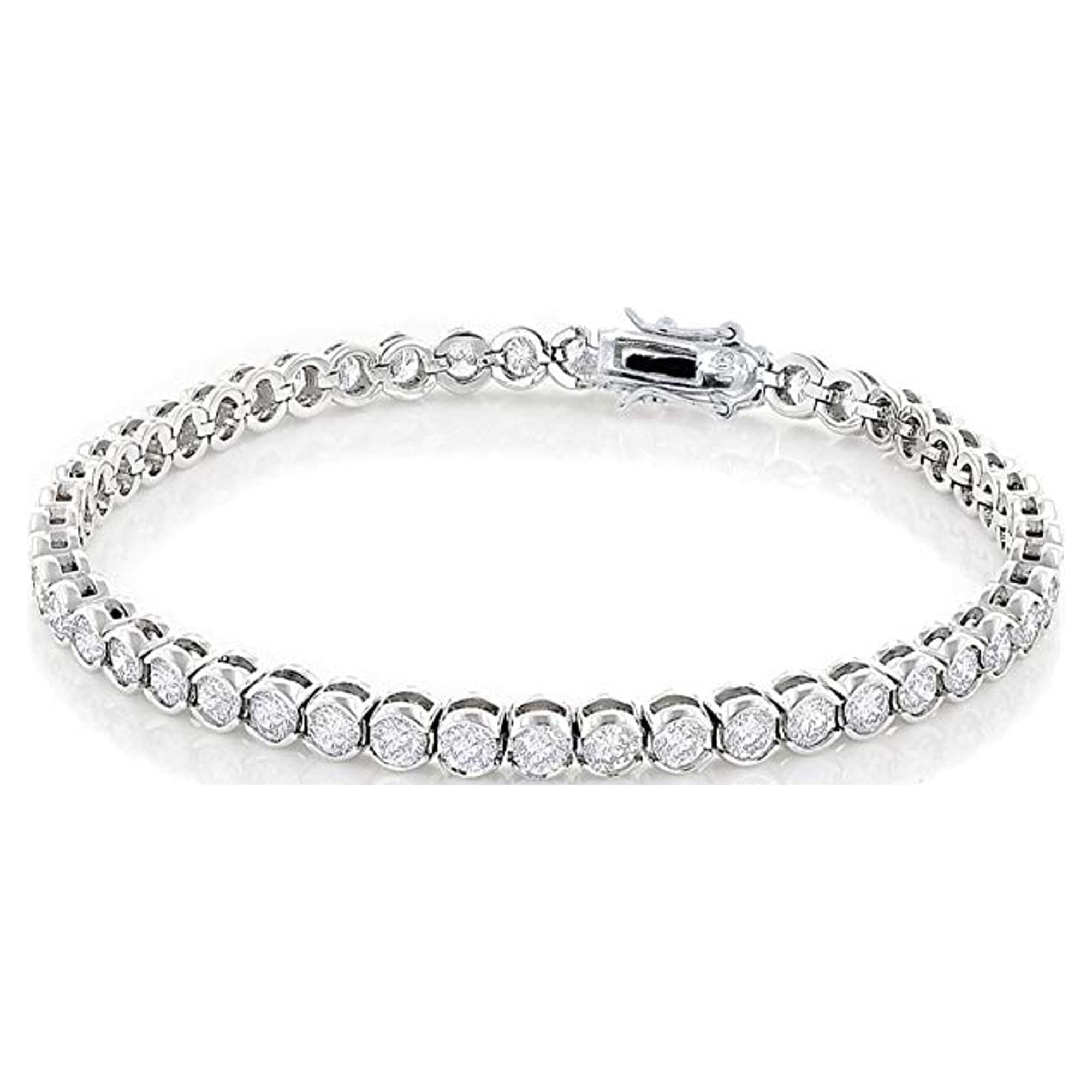 Olivia, Joelle, Kaylee White Gold Plated Tennis Bracelet for Women(3 Pair Set)