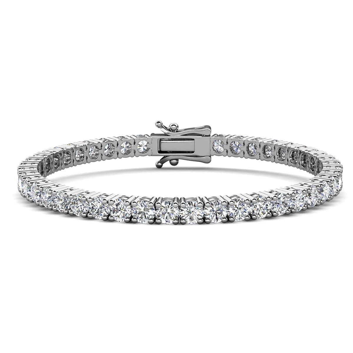 Olivia, Joelle, Kaylee White Gold Plated Tennis Bracelet for Women(3 Pair Set)