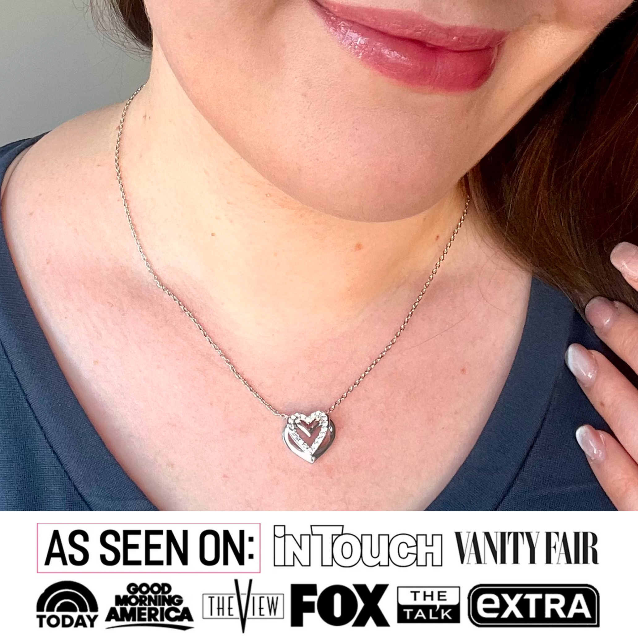 Cathy 18k White Gold Plated Necklace with Swarovski Crystals