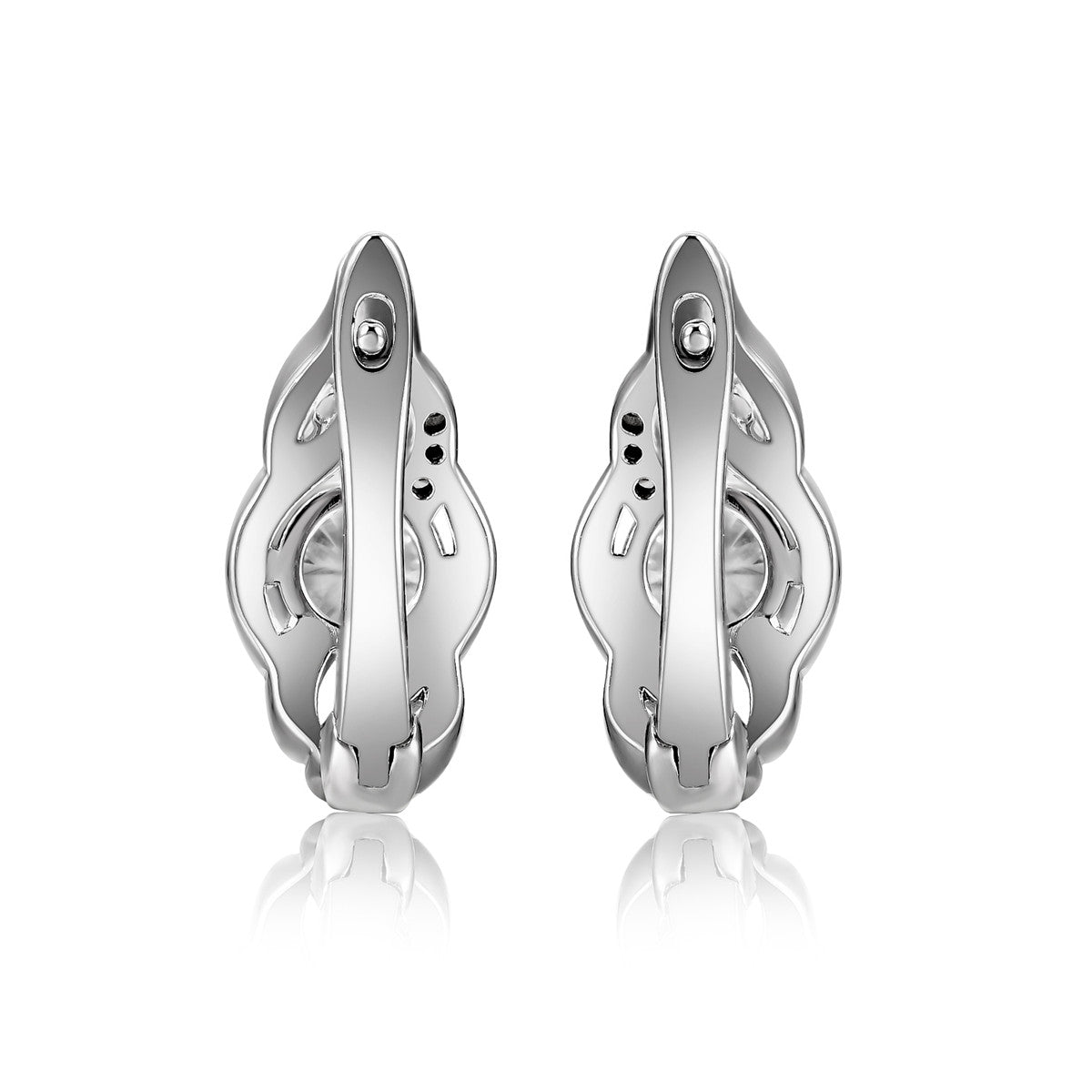 Moissanite by Cate & Chloe Evelyn 18k Gold Plated 925 Sterling Silver Hoop Earrings 1.06tcw
