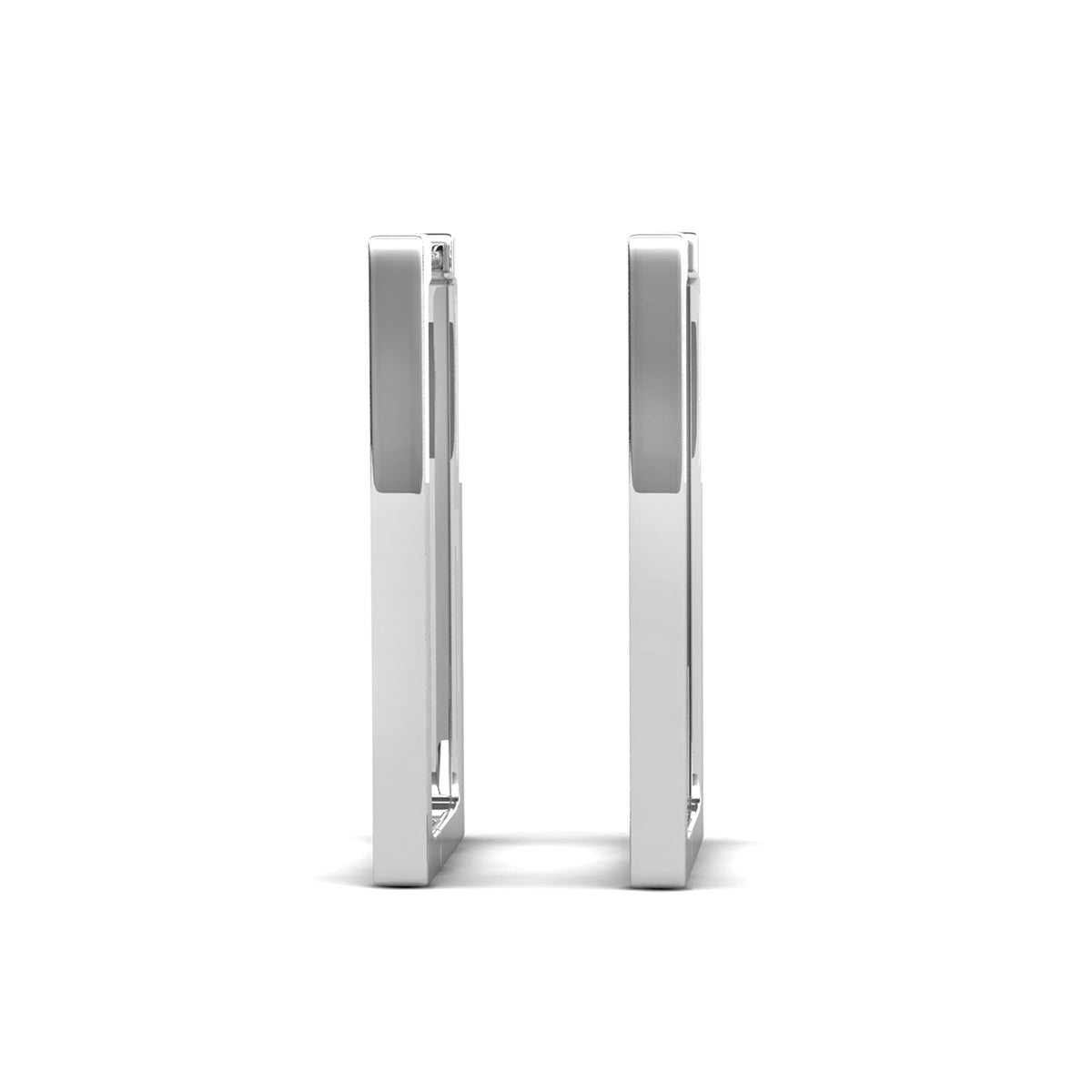Annalise 18k White Gold Plated Silver Square Hoop Earrings