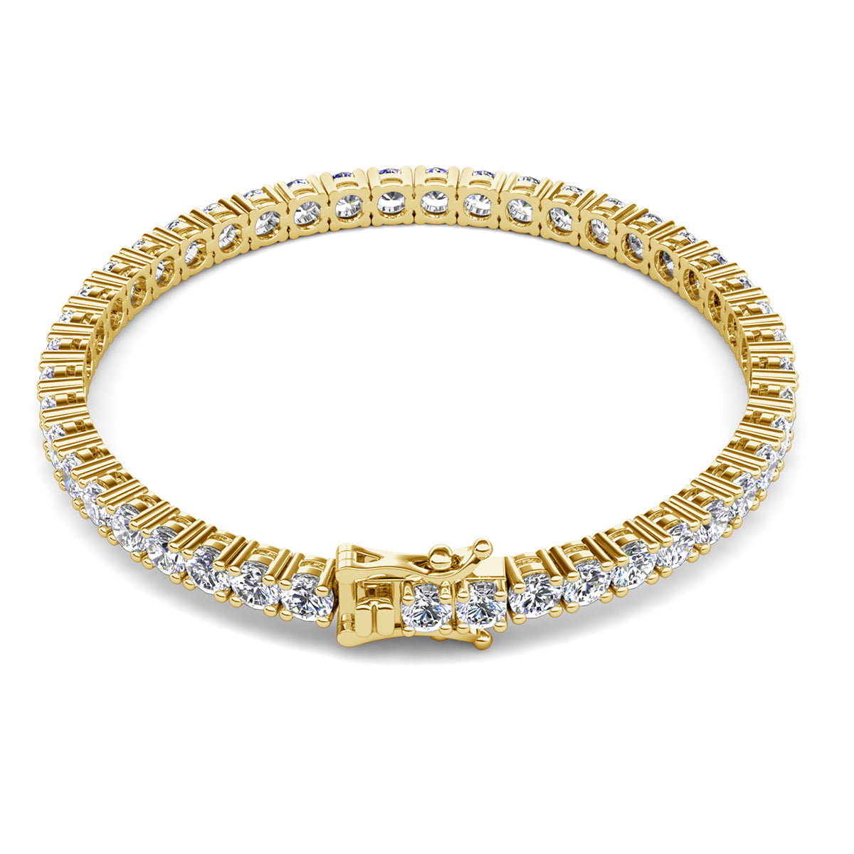 Kaylee 18k White Gold Plated Tennis Bracelet with Simulated Diamond Crystals