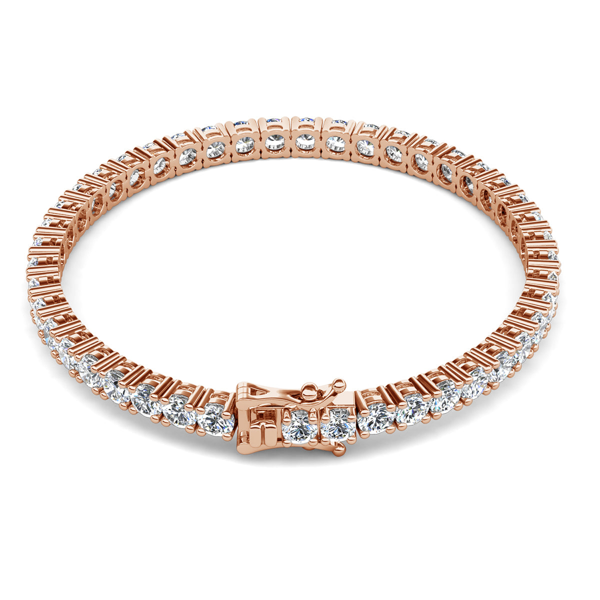 Kaylee 18k White Gold Plated Tennis Bracelet with Simulated Diamond Crystals