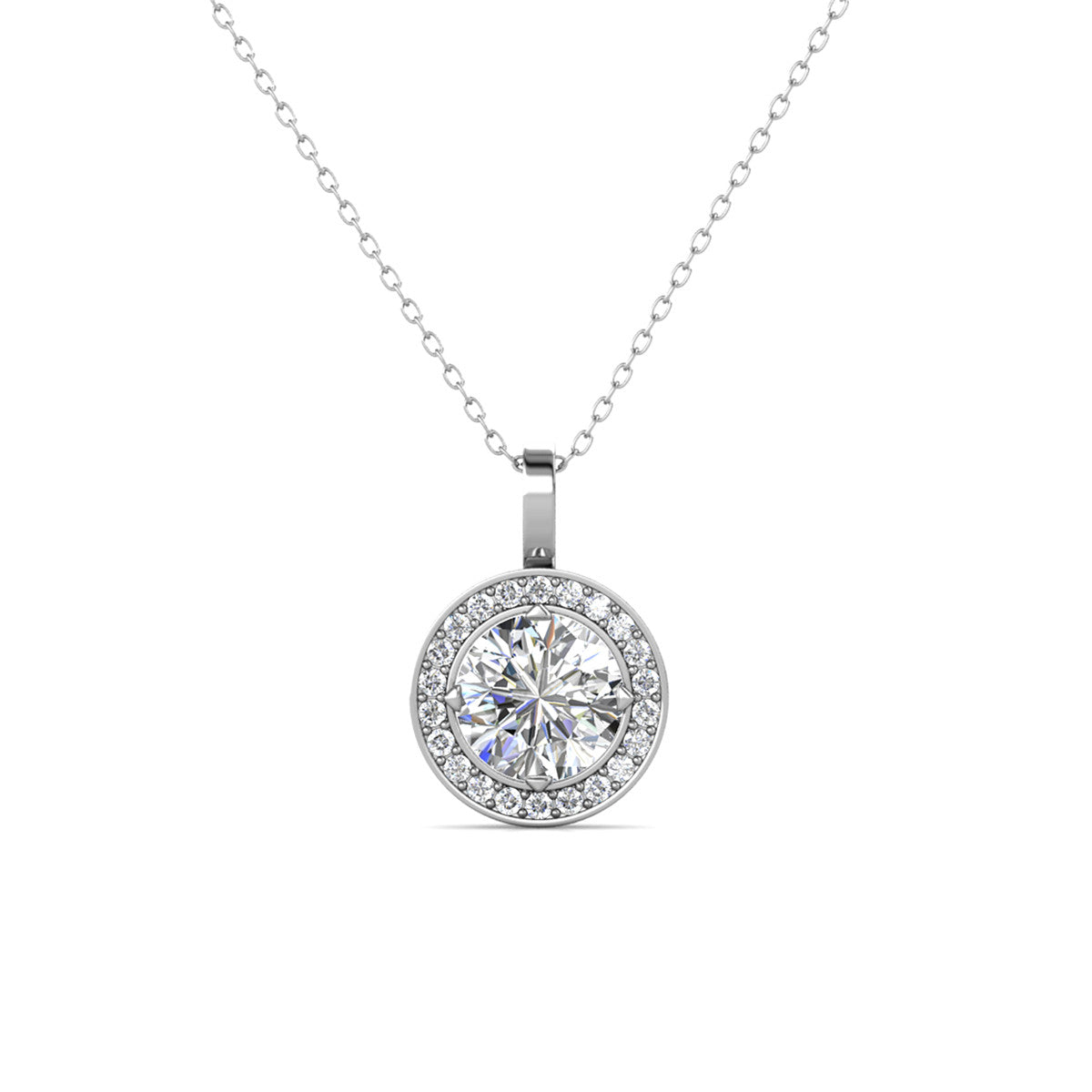 Moissanite by Cate & Chloe Jordan 18k Gold Plated 925 Sterling Silver Necklace 0.95tcw