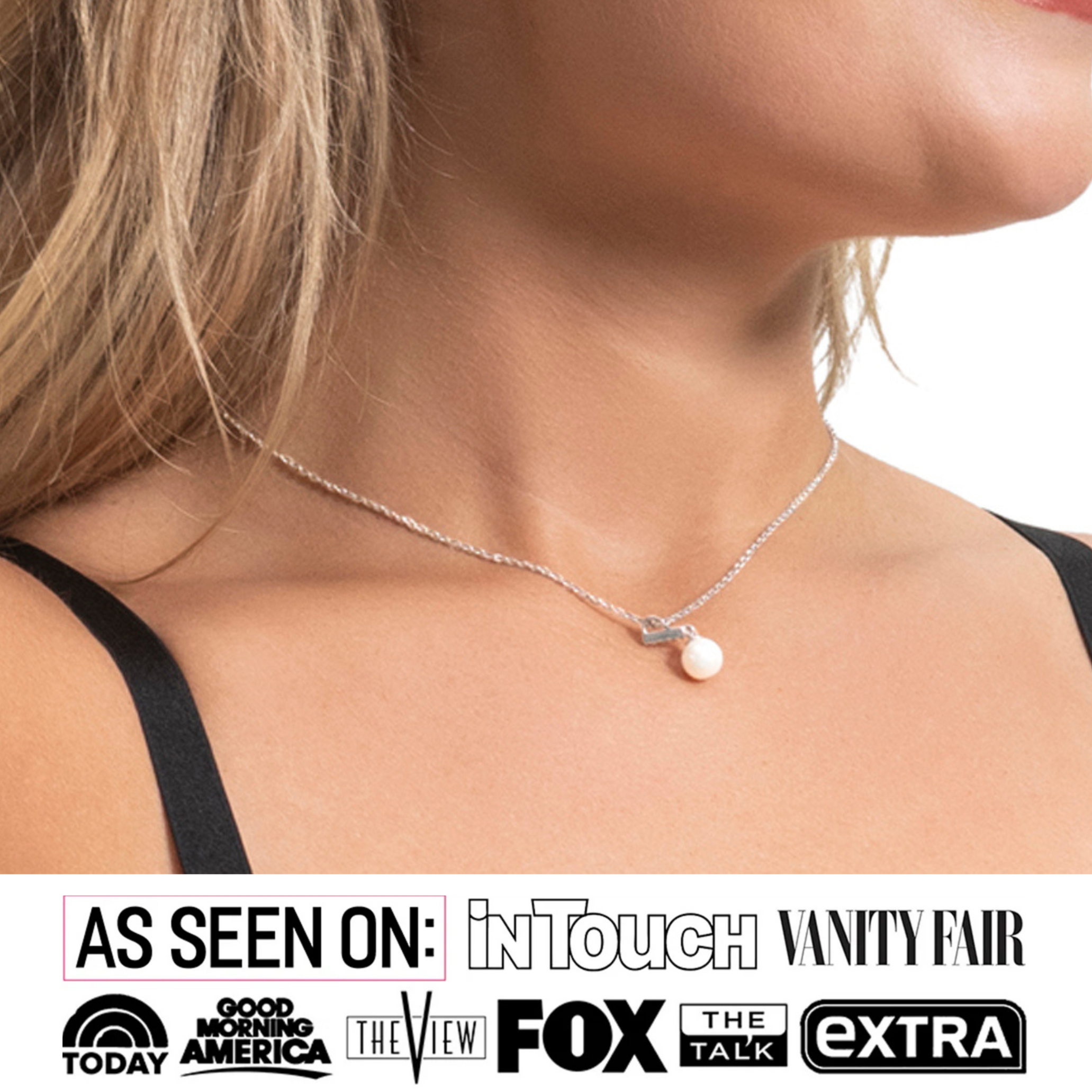 Gabrielle 18k White Gold Pearl Drop Pendant Necklace with Swarovski Crystals
