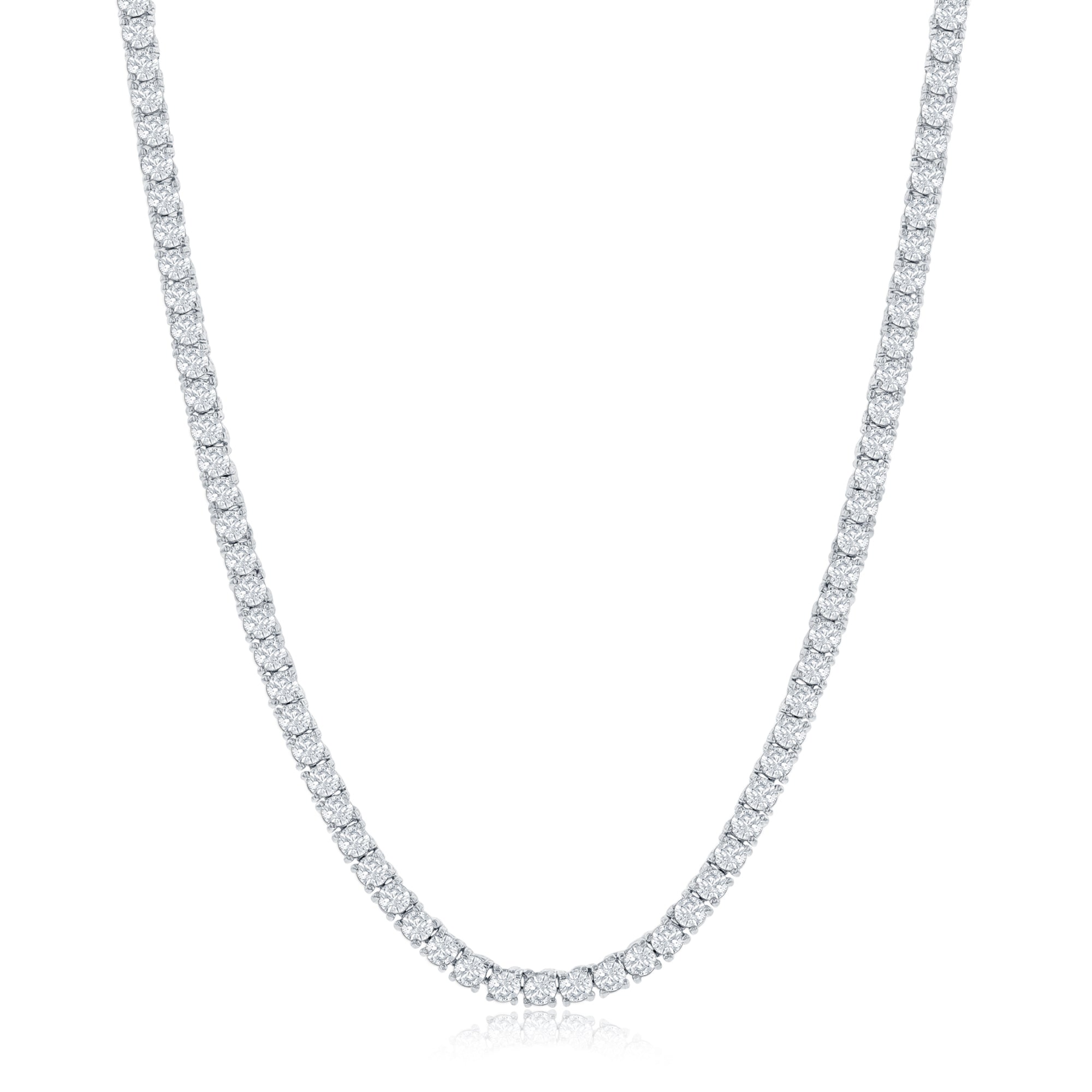 Kaylee 18k White Gold Plated Necklace with Simulated Diamond Crystals