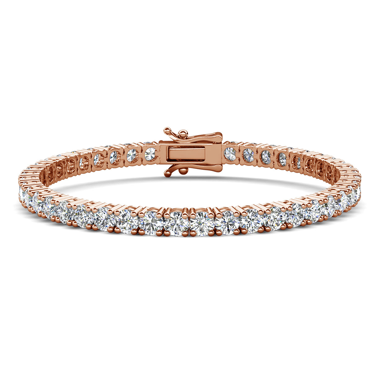 Kaylee 18k White Gold Plated Tennis Bracelet with Simulated Diamond Crystals