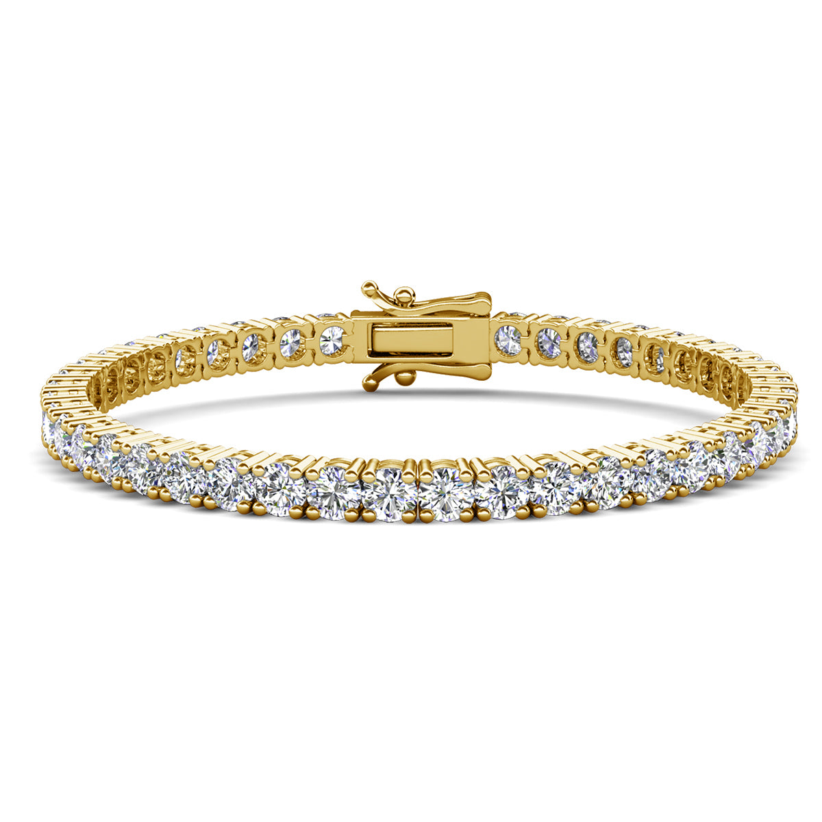 Kaylee 18k White Gold Plated Tennis Bracelet with Simulated Diamond Crystals