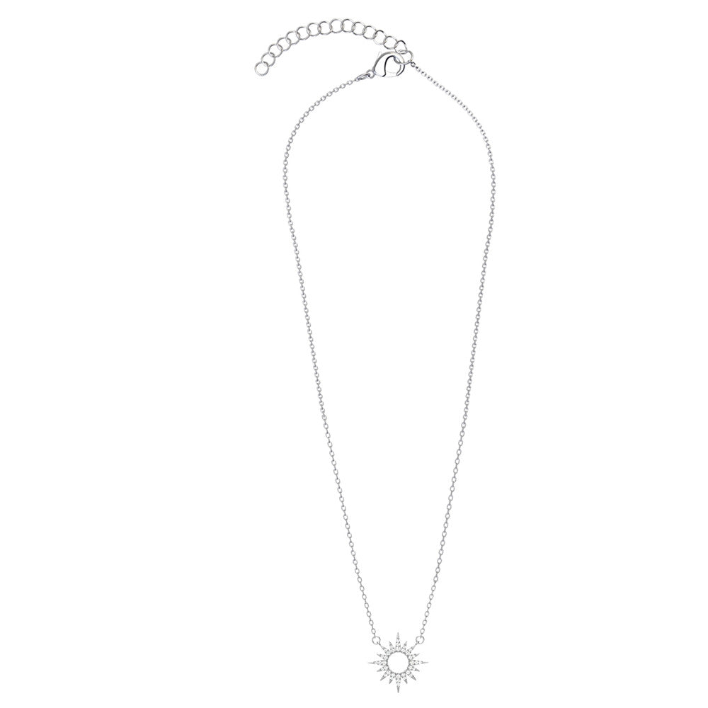 Evie 18k White Gold Plated Necklace with Swarovski Crystals