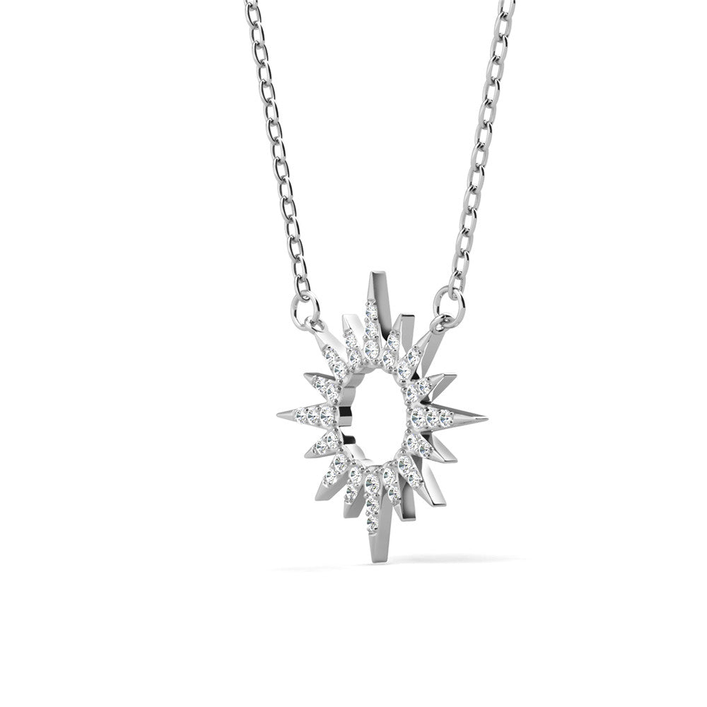 Evie 18k White Gold Plated Necklace with Swarovski Crystals