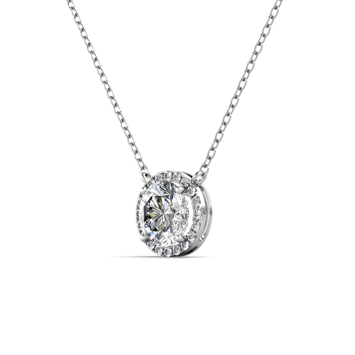 Moissanite by Cate & Chloe Sutton 18k Gold Plated 925 Sterling Silver Necklace 1.1tcw
