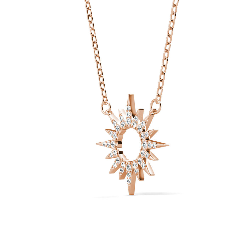 Evie 18k White Gold Plated Necklace with Swarovski Crystals
