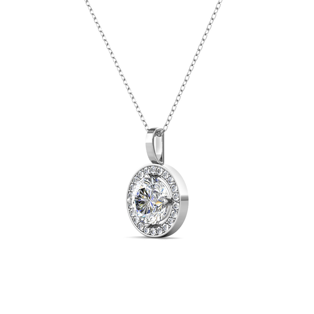Moissanite by Cate & Chloe Jordan 18k Gold Plated 925 Sterling Silver Necklace 0.95tcw