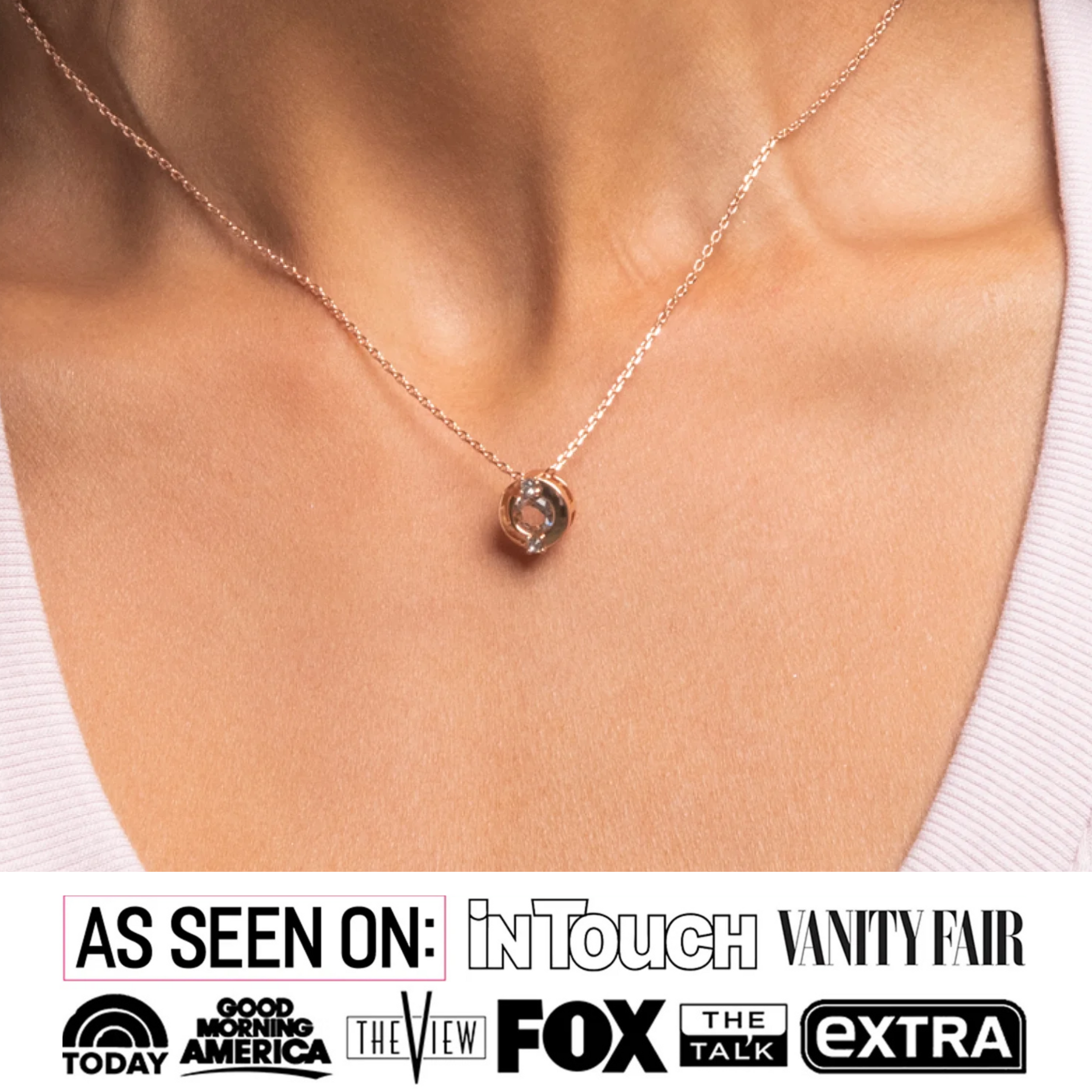 Zara 18k White Gold Plated Pendant Necklace with Round Cut Swarovski Crystals