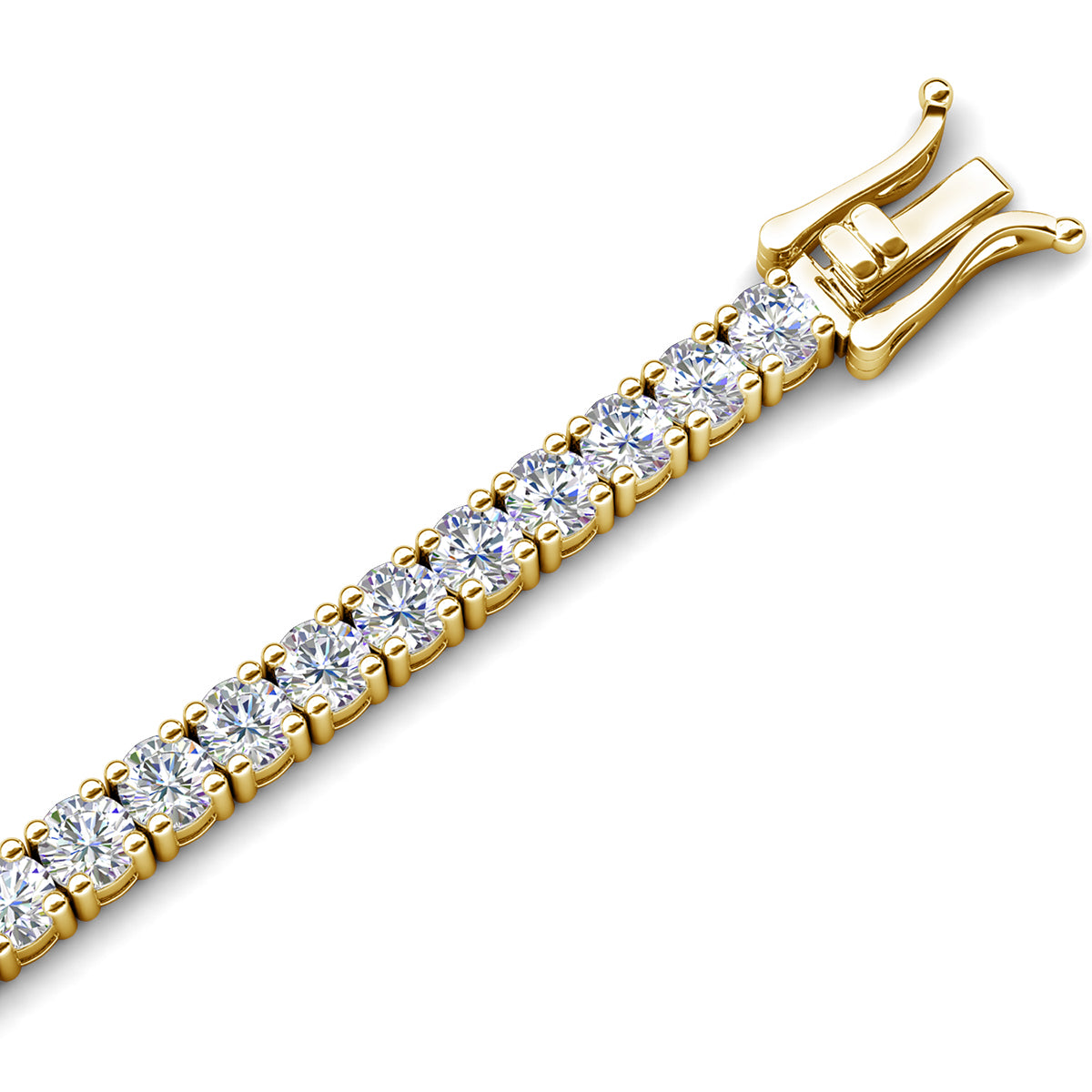 Kaylee 18k White Gold Plated Tennis Bracelet with Simulated Diamond Crystals