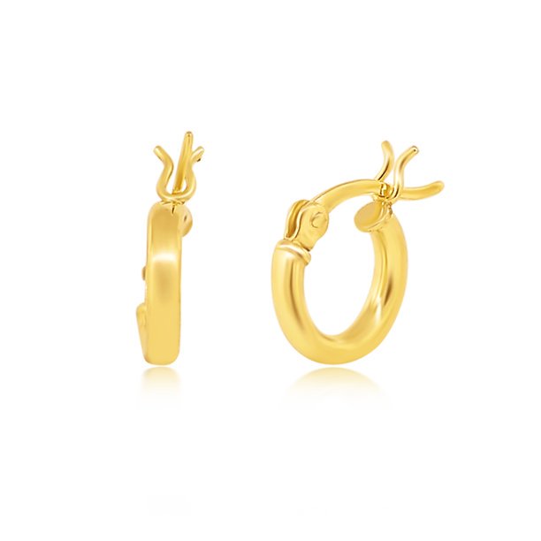Monica 18k White Gold Plated 10mm/40mm/50mm Hoop Earrings