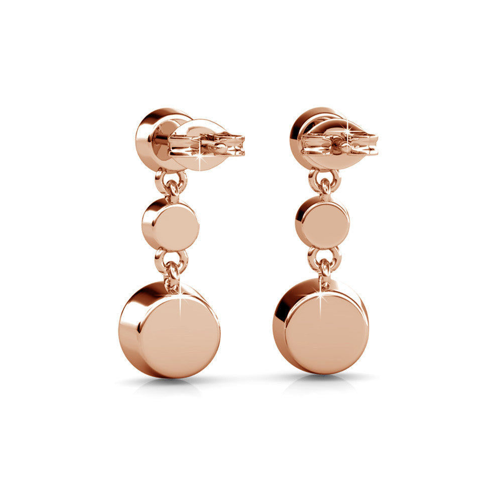 Bailey 18k White Gold Plated Dangle Stud Earrings with Swarovski Crystals
