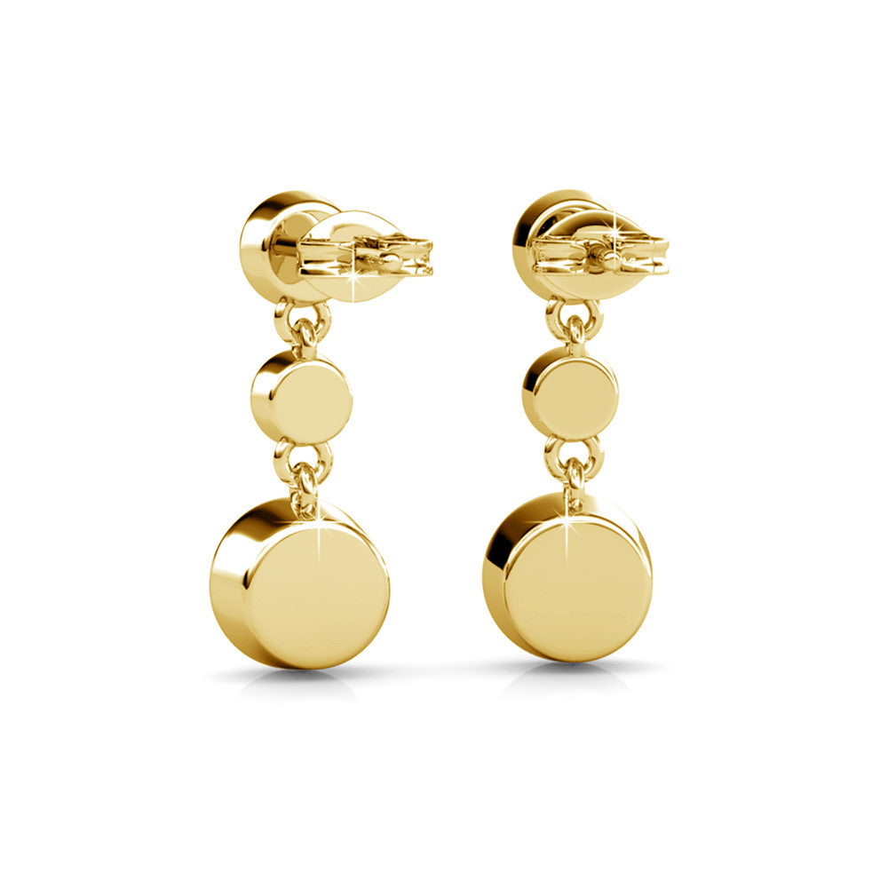 Bailey 18k White Gold Plated Dangle Stud Earrings with Swarovski Crystals