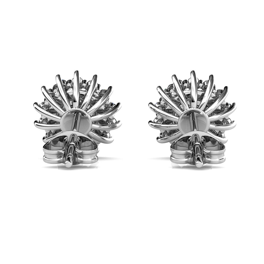 Moissanite by Cate & Chloe Starla 18k Gold Plated 925 Sterling Silver Stud Earrings 1.14tcw