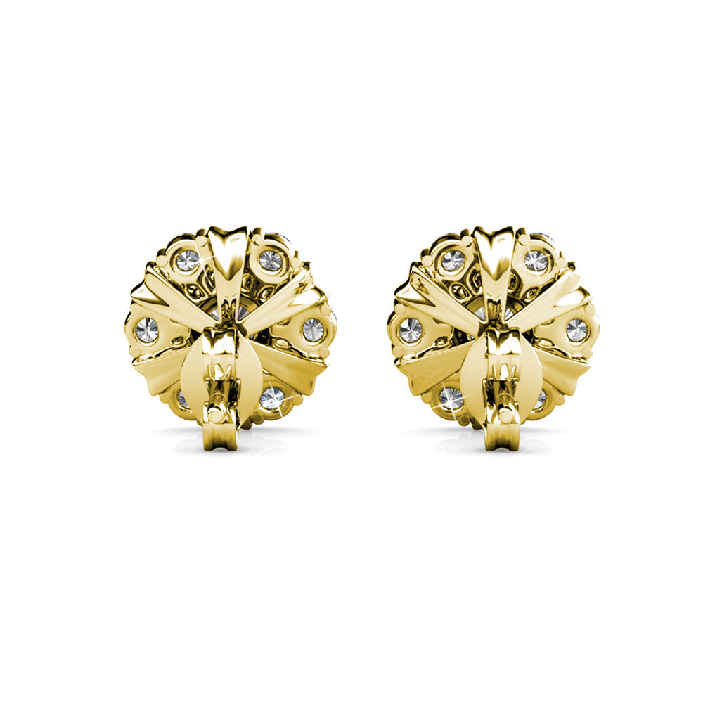 Millie 18k White Gold Plated Stud Earrings with Swarovski Crystals