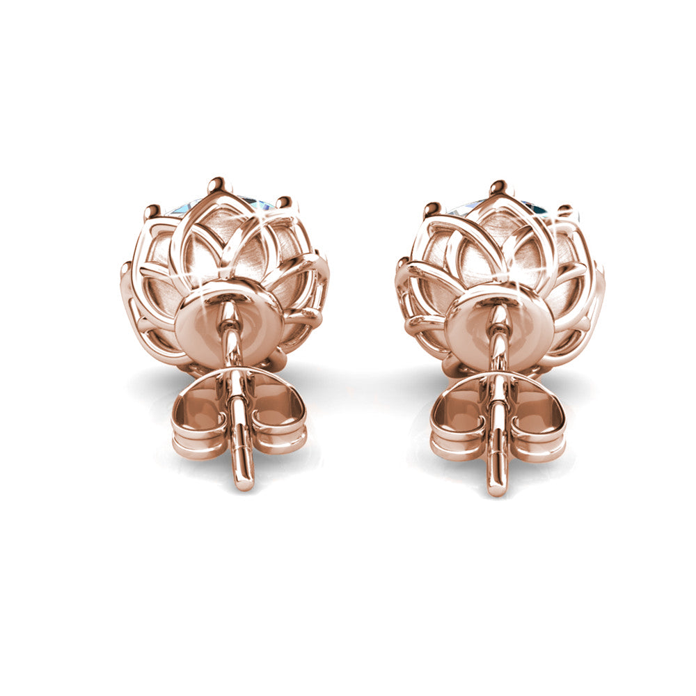 Eden 18k White Gold Plated Crystal Stud Earrings with Swarovski Crystal