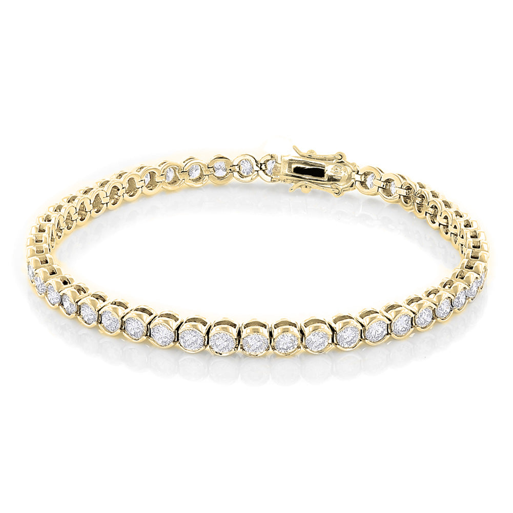 Joelle 18k White Gold Plated Tennis Bracelet with Simulated Diamond Crystals