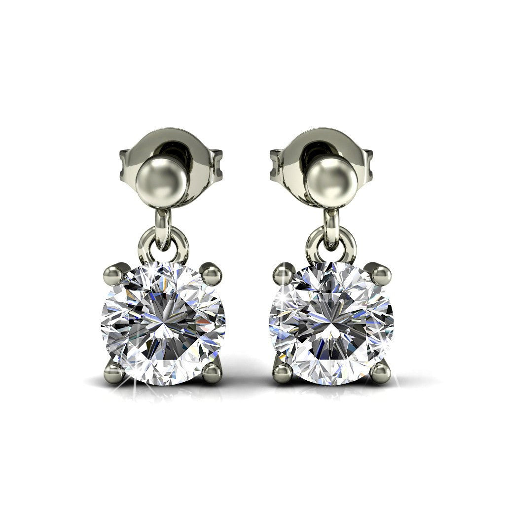 Earrings,Jewelry,Swarovski - Jamie 18k White Gold Plated Swarovski Earrings