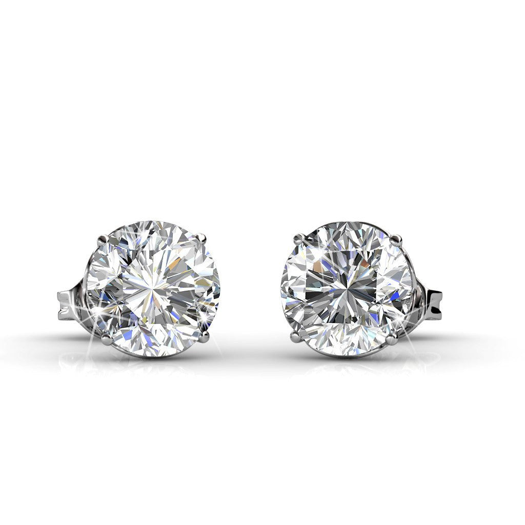 Earrings,Jewelry,Swarovski - Mallory 18k White Gold Plated Swarovski Earrings