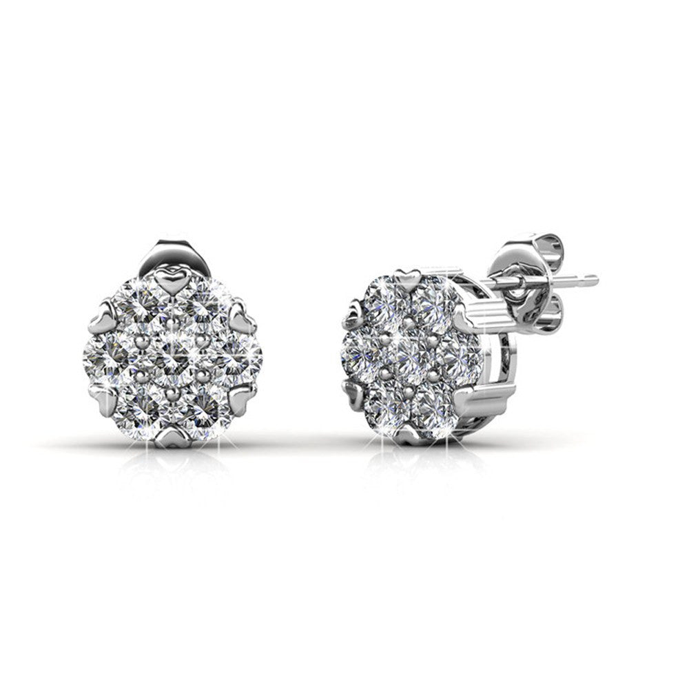 Earrings,Jewelry,Swarovski - Remy “Remedy” 18k White Gold Swarovski Studs