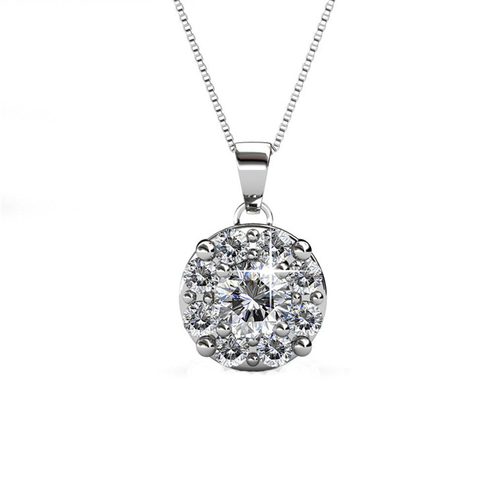 Jewelry, Necklace, Pendant - Ruth “Protector” 18k White Gold Plated Swarovski Pendant Necklace