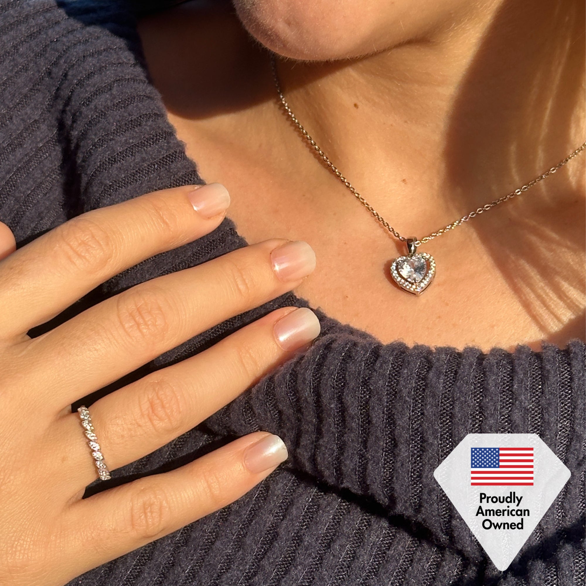 Cecilia, Amora, Laila 18k White Gold Plated Necklace for Women (Set of 3)