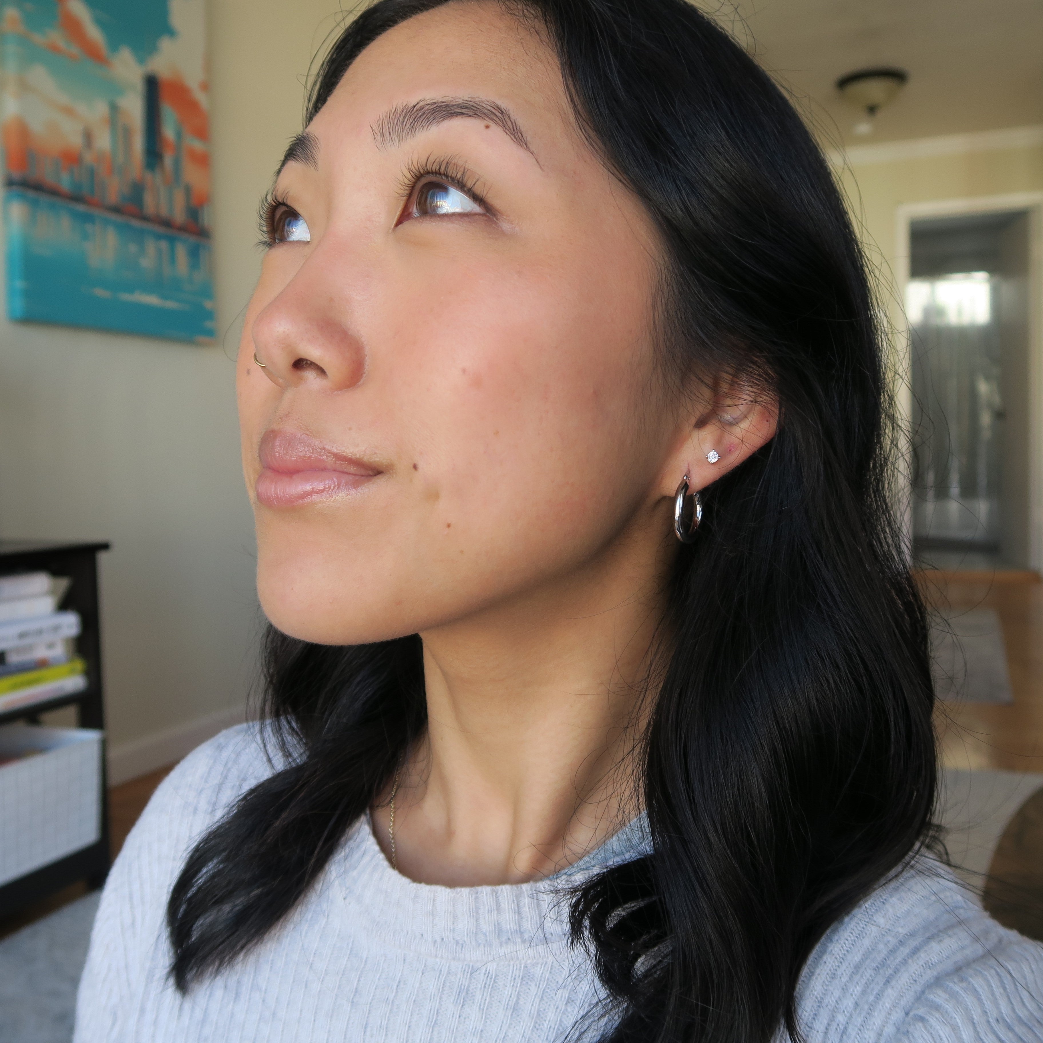 Amy 18k White Gold Plated 20mm/30mm Hoop Earrings