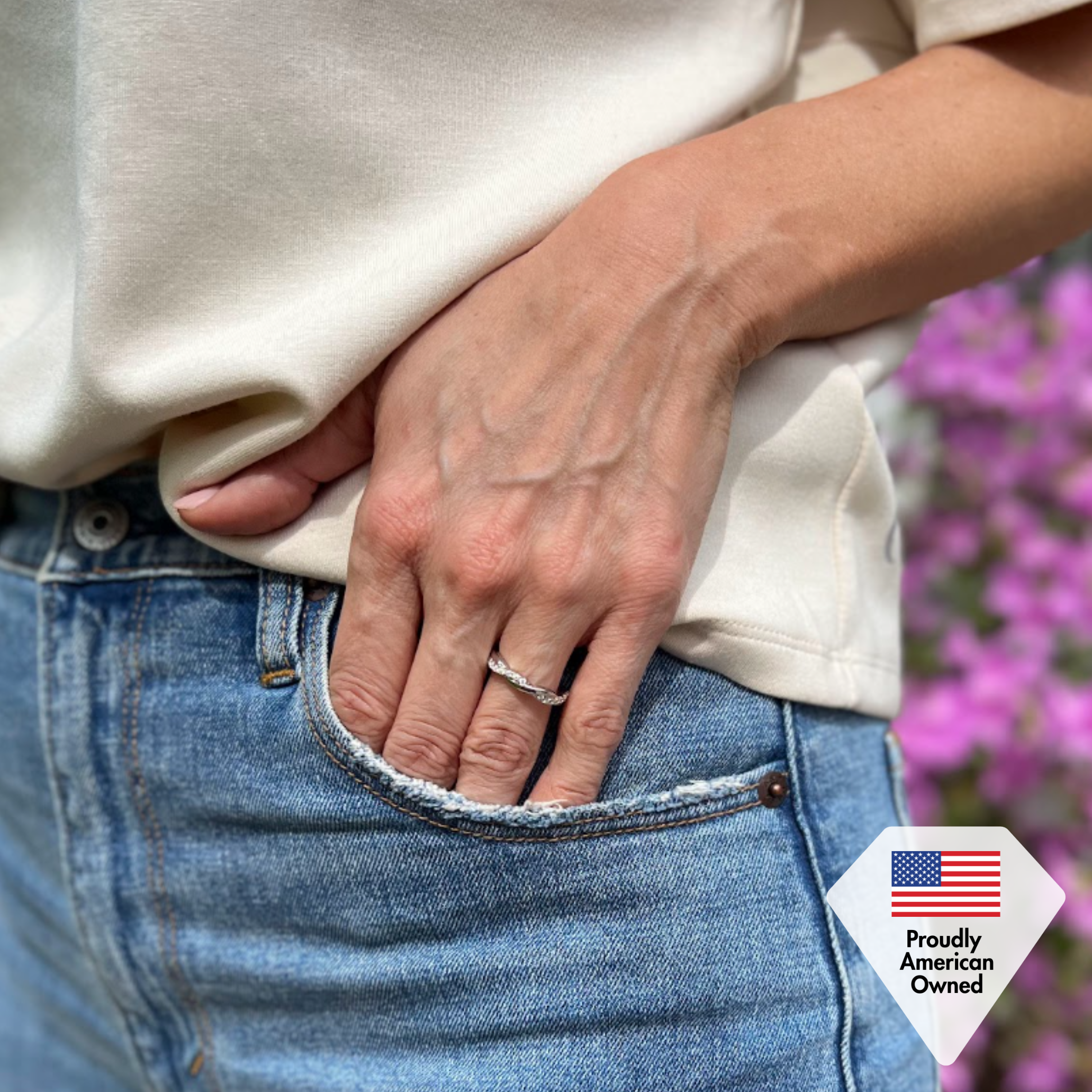 Moissanite by Cate & Chloe Avery 0.21tcw Round Cut 925 Sterling Silver 18k White Gold Plated Wedding Band