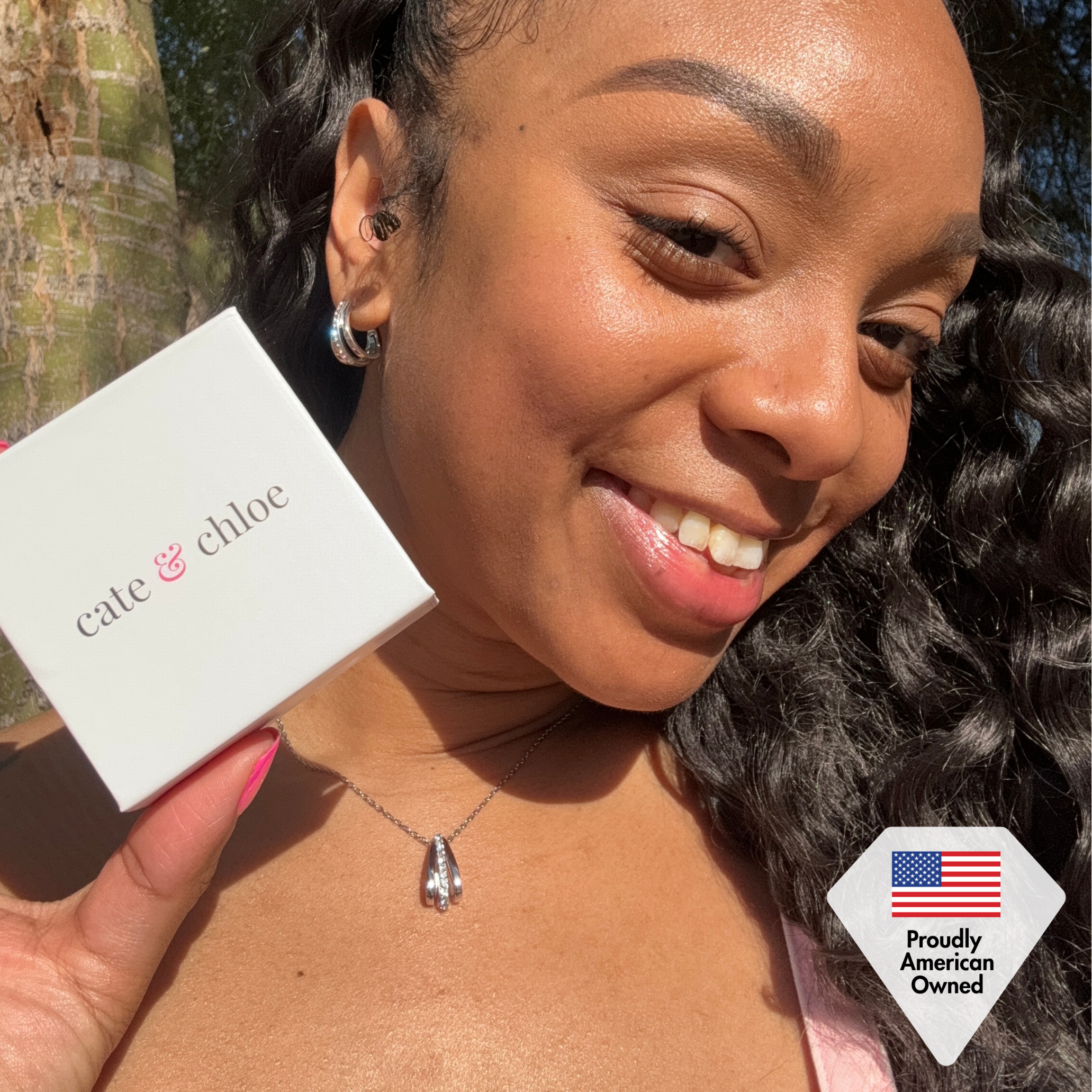 Bella 18k White Gold Plated Necklace with Swarovski Crystals