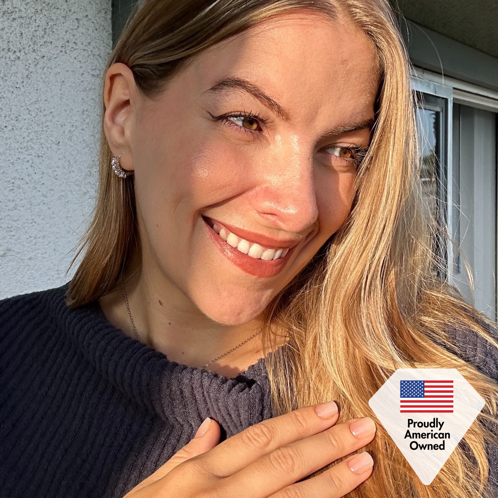 Bethany 18k White Gold Plated 15mm Hoop Crystal Earrings with Swarovski Crystals