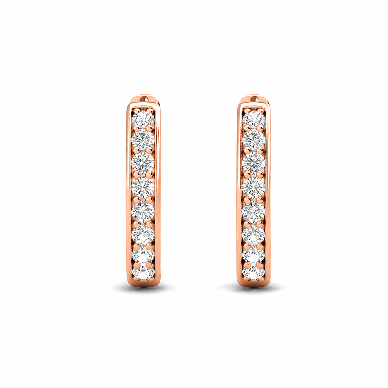 Bianca 18k White Gold Plated 25mm Silver Hoop Earrings with Swarovski Crystals