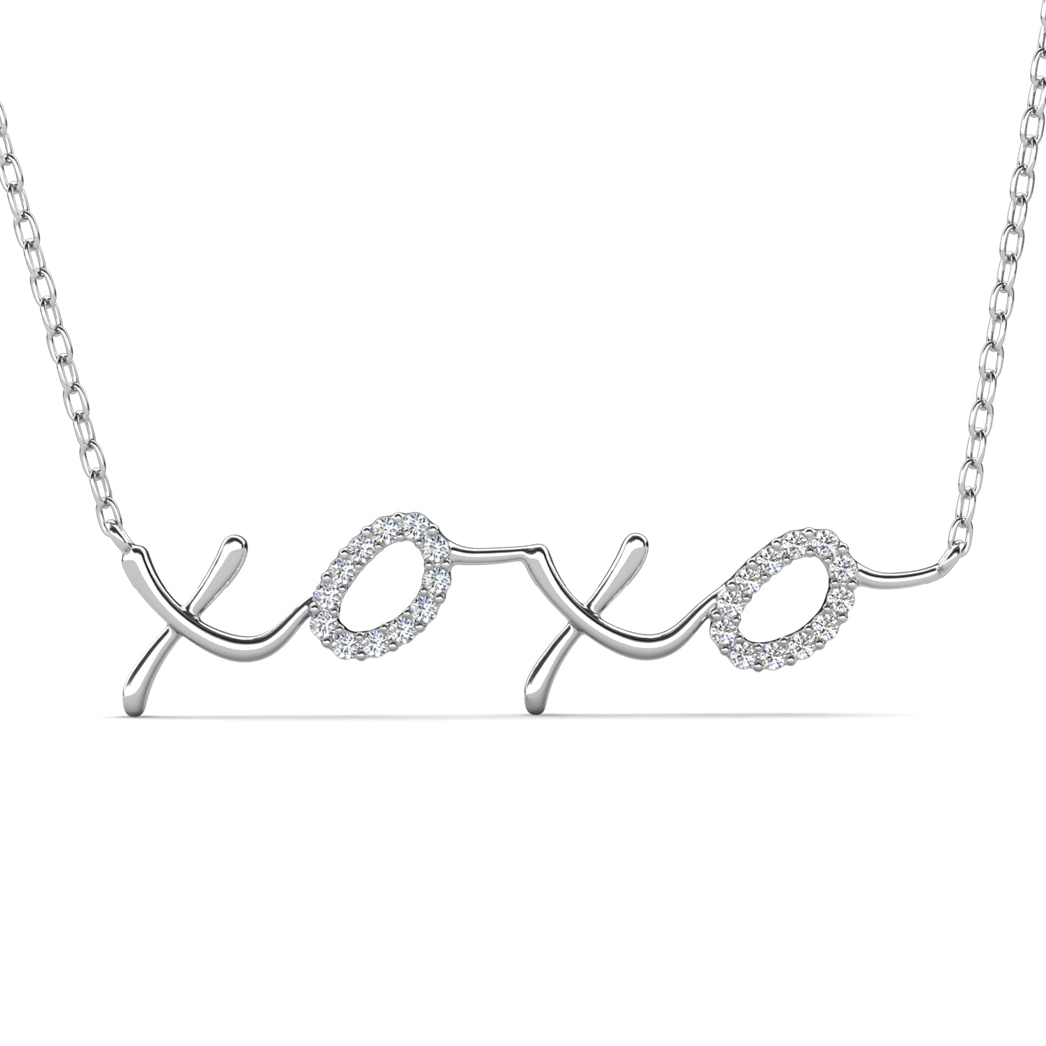 Jocelyn 18k Yellow Gold Plated XOXO Pendant Necklace & Strength and Peace Boho Card
