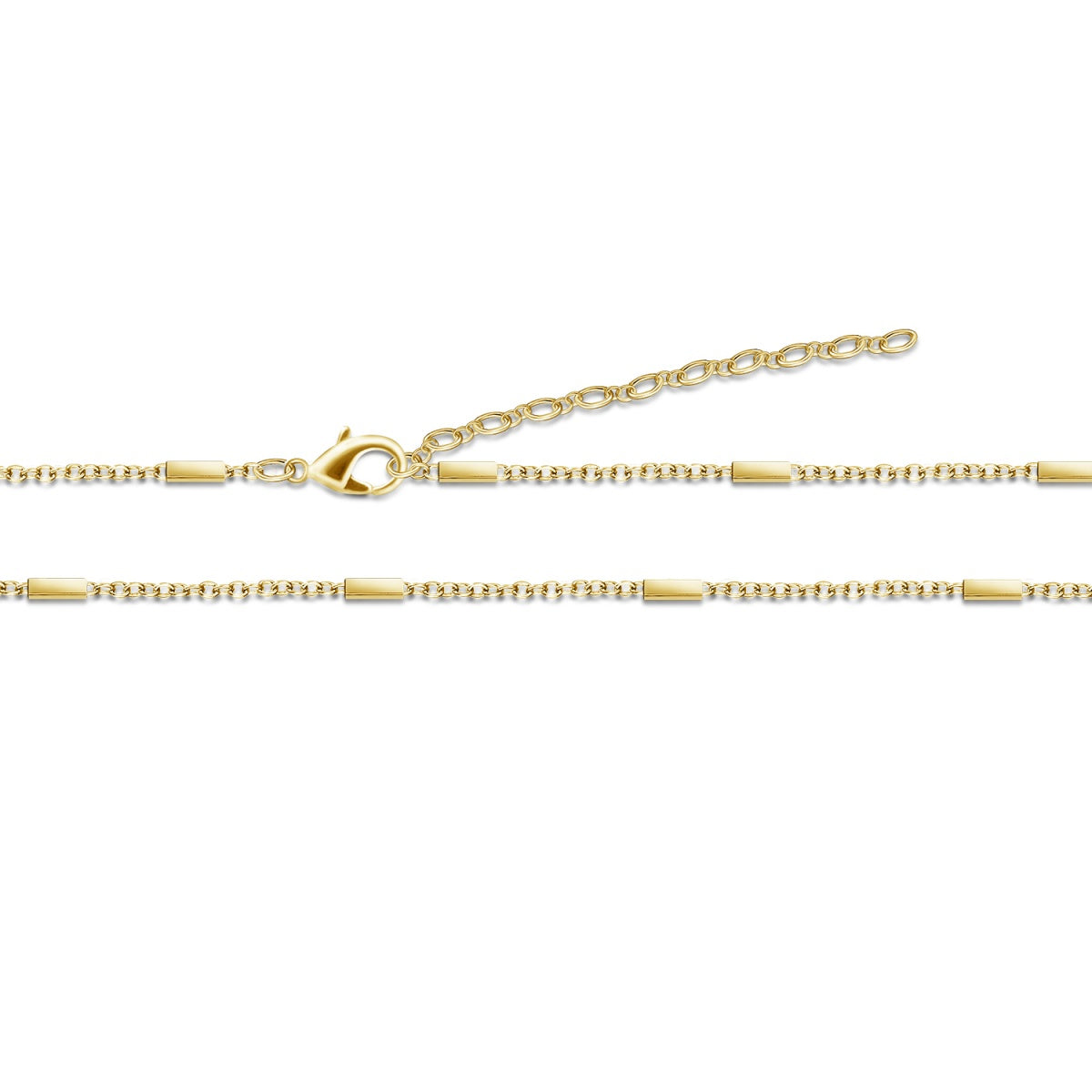 Cassidy 18k White Gold Plated Stacking Necklace Chain
